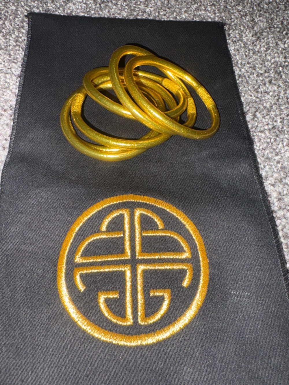Gold Tone Bangle Bracelet Set by